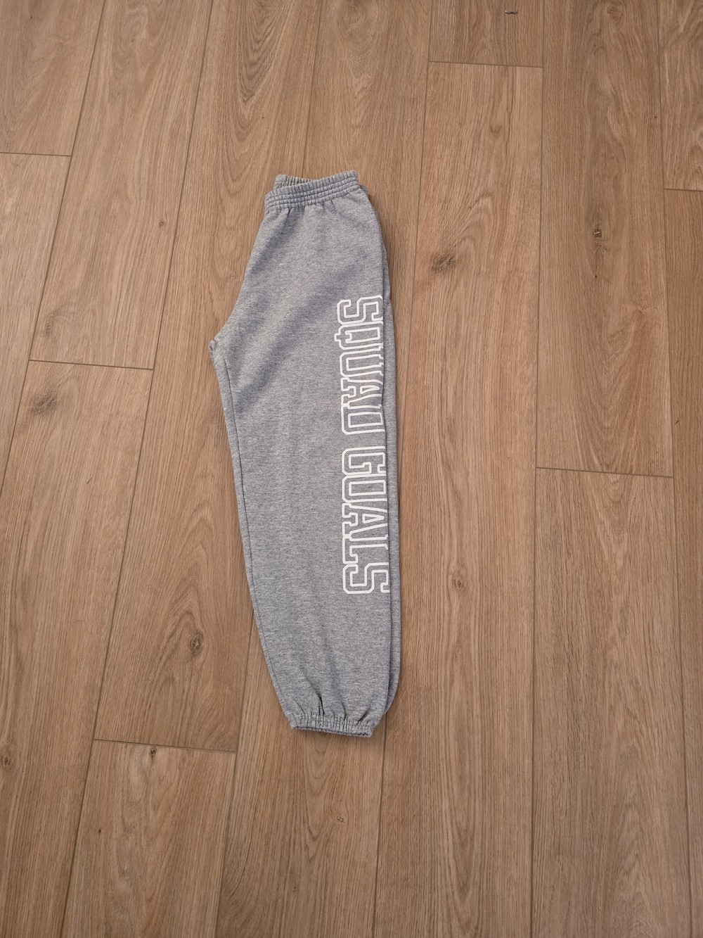 Kids Grey 'Squad Goals' Joggers Youth Medium NWOT